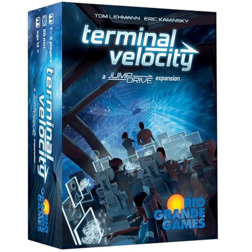 Jump Drive Terminal Velocity Expansion Galaxy Race Card Game an Expansion for Jump Drive Base Game Galaxy Race Card Game Rio Grande Games 15 Players 30 Minute Playing Time