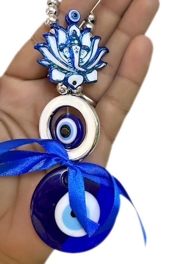 DT DECTONE Evil Eye Hanging for Home Om Nazar Battu for Home Protection,Ganesha Good Luck Charm and Prosperity at Office,Home and Car