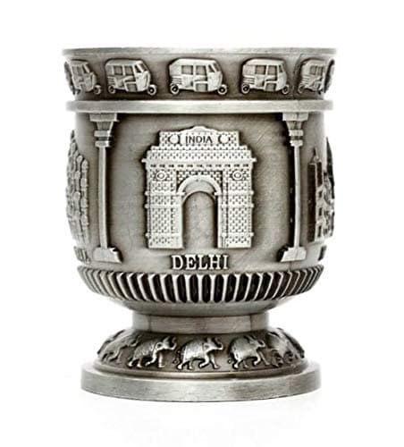 Skywalk Taj Mahal India Shot Glass, Metal Souvenir Cup, Perfect for Home, Gifts and Travel (Grey)