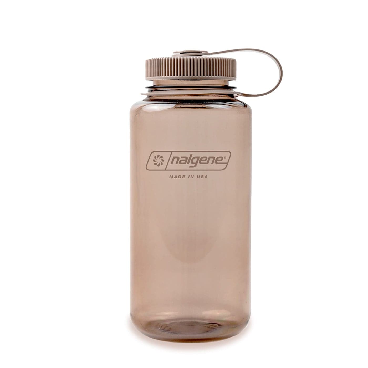 Nalgene Monochrome BPAFree Recycled Reusable Water Bottle for Backpacking Hiking Gym 32 oz Shatterproof Mocha