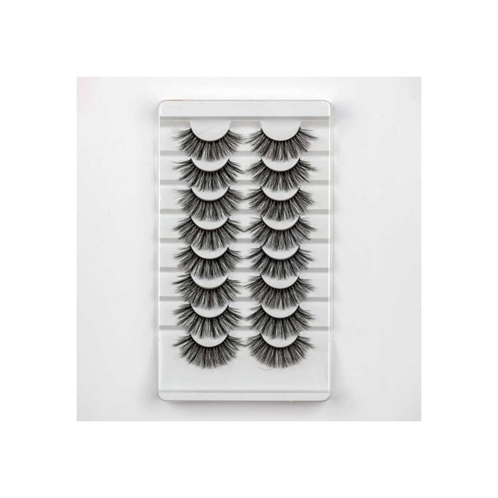 Bobi False Eyelash Eye Makeup Lash Long Natural Vivid 3D Volume Eyelashes 10 mm Soft Comfortable Nonirritating Lightweight Synthetic Hair Reusable Fake Lashes For Women 8 PairA15