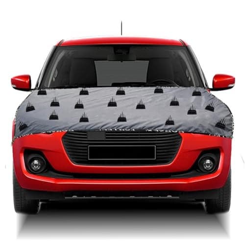 FABTEC Dog Protection Car Cover Spike for Bonnet (32X51Inch) Car Protection Cover from Dogs, Pets and Animals Dustproof Car Body Cover Hooks with Easy Install Elastic Compatible with All Cars
