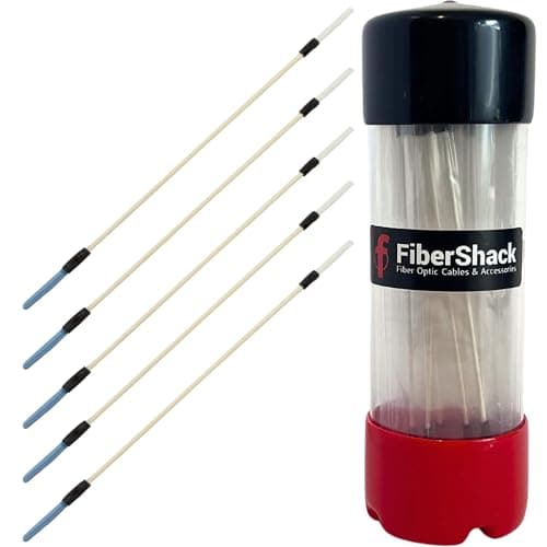 Fibershack - Fiber Optic Cleaning Sticks - 25 Pack - Universal 2.0mm & 2.5mm Dual Fiber Cleaner Swabs for ST/FC/SC & LC Fiber