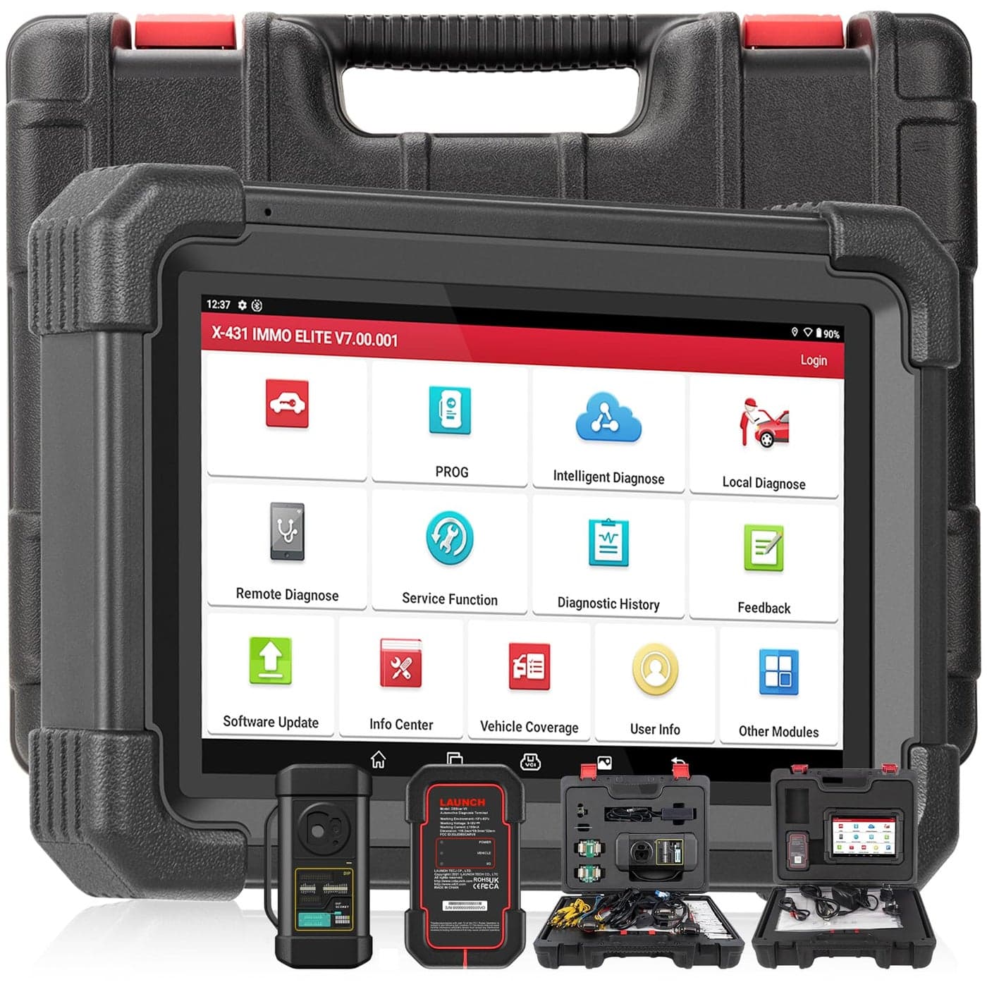 LAUNCH X431 Elite with XPROG3 2025 Professional Diagnostic Scanner with XPROG3 and DBScar VII VCI CANFD DOIP 38 Services Bidirectional Control All System Basic Diagnose 2 Yrs Update