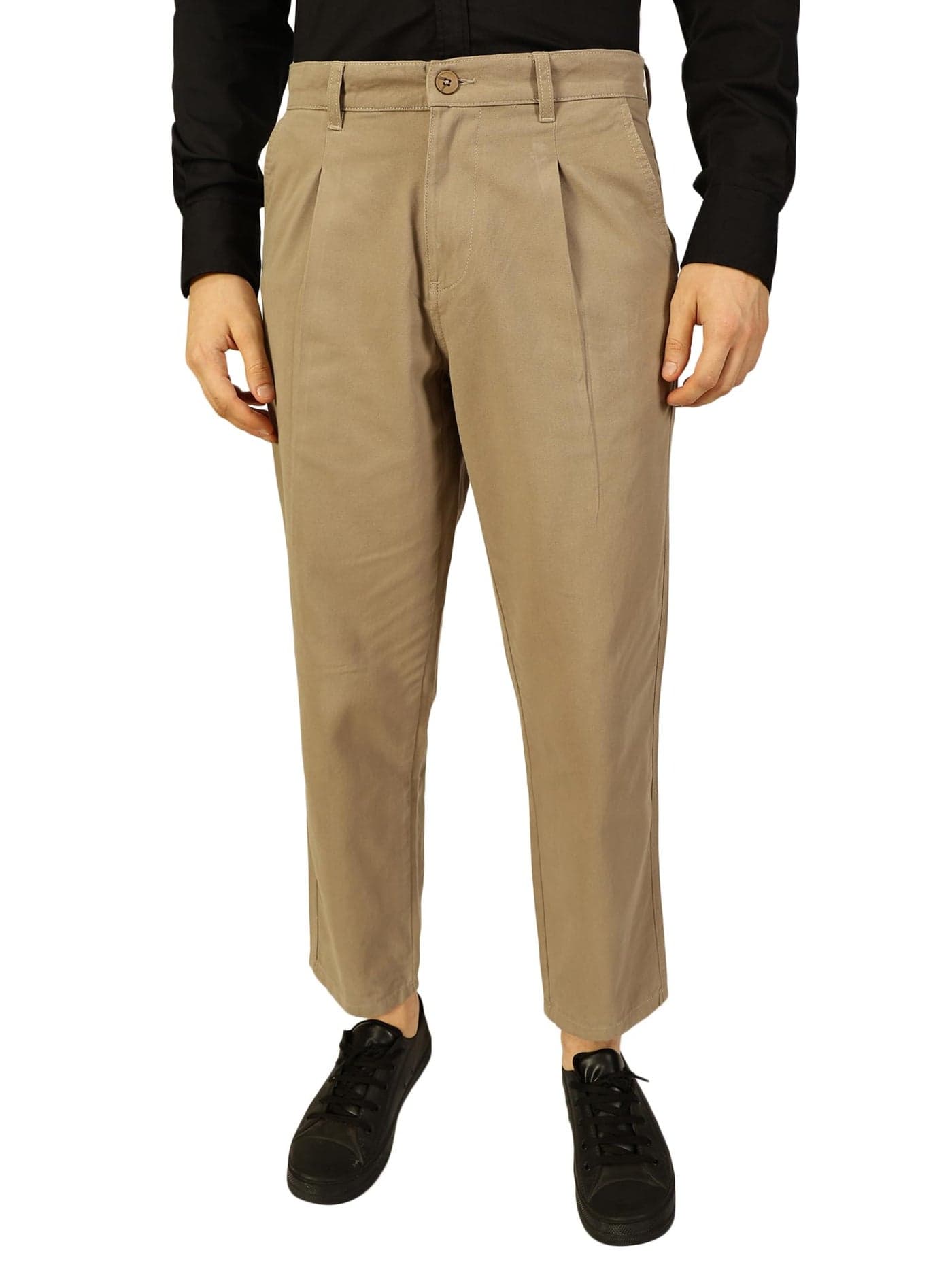 Thomas Scott Men 100% Cotton Straight Fit Chino Trouser (TSB029_Midgrey, 36) Mid Grey