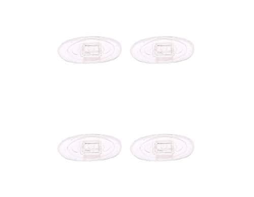 NicelyFit Clear Push-on Nose Pads for Oakley Eyeglass Frames OX5079 OX5038 OX5066 OX5088 OX3102 OX5040 OX5042 etc. (Clear - 2 Pairs)