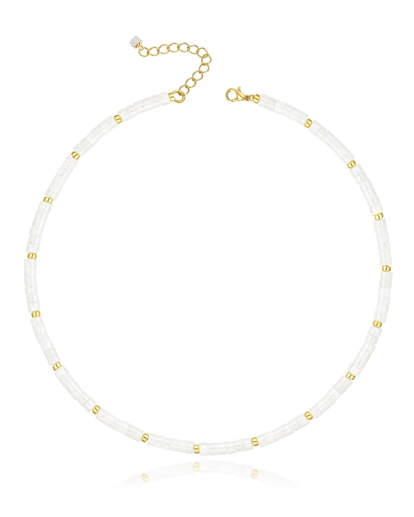 MIDDLUX Choker Necklace for Women, Clear Quartz Necklace, Beaded Necklaces Summer Jewelry, Boho Crystal Necklaces for Women