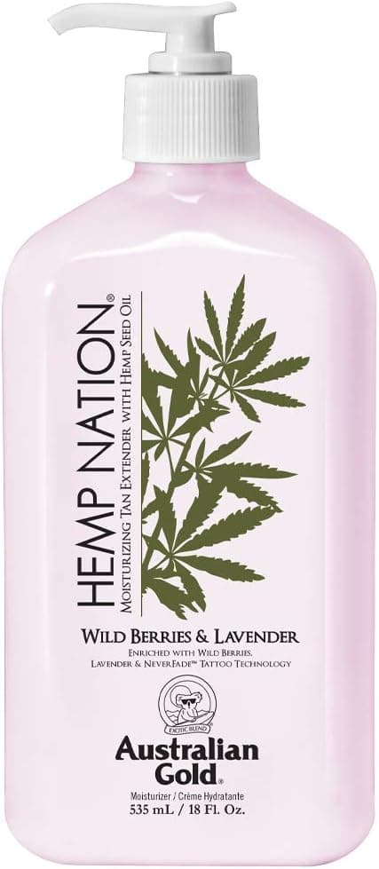 Australian Gold Hemp Nation Wild Berries Lavender Tan Extender Body Lotion 535 ml