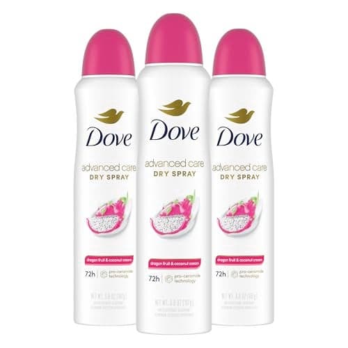 Dove Advanced Care Antiperspirant Deodorant Spray for Women 3 Pack Dragon Fruit Coconut Cream 72 hour sweat and odor protection 38oz