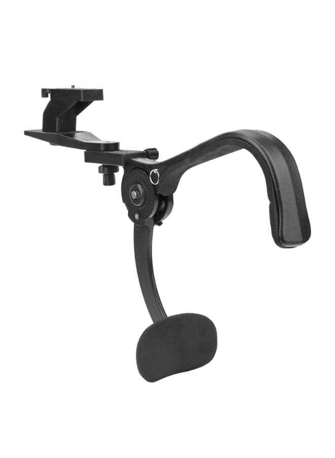 Camera Shoulder Mount - Shock-Reducing Stabilizer for DSLR Video, 6kg Load, Adjustable Rig (Black)