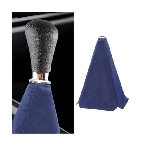 BESULEN Car Shift Boot Cover Suede Leather Shift Knob Boot Dust Cover ManualAuto Shifter Boot Sleeve Replacement Handbrake Gaiter Boot Dust Cover Car Interior Accessories