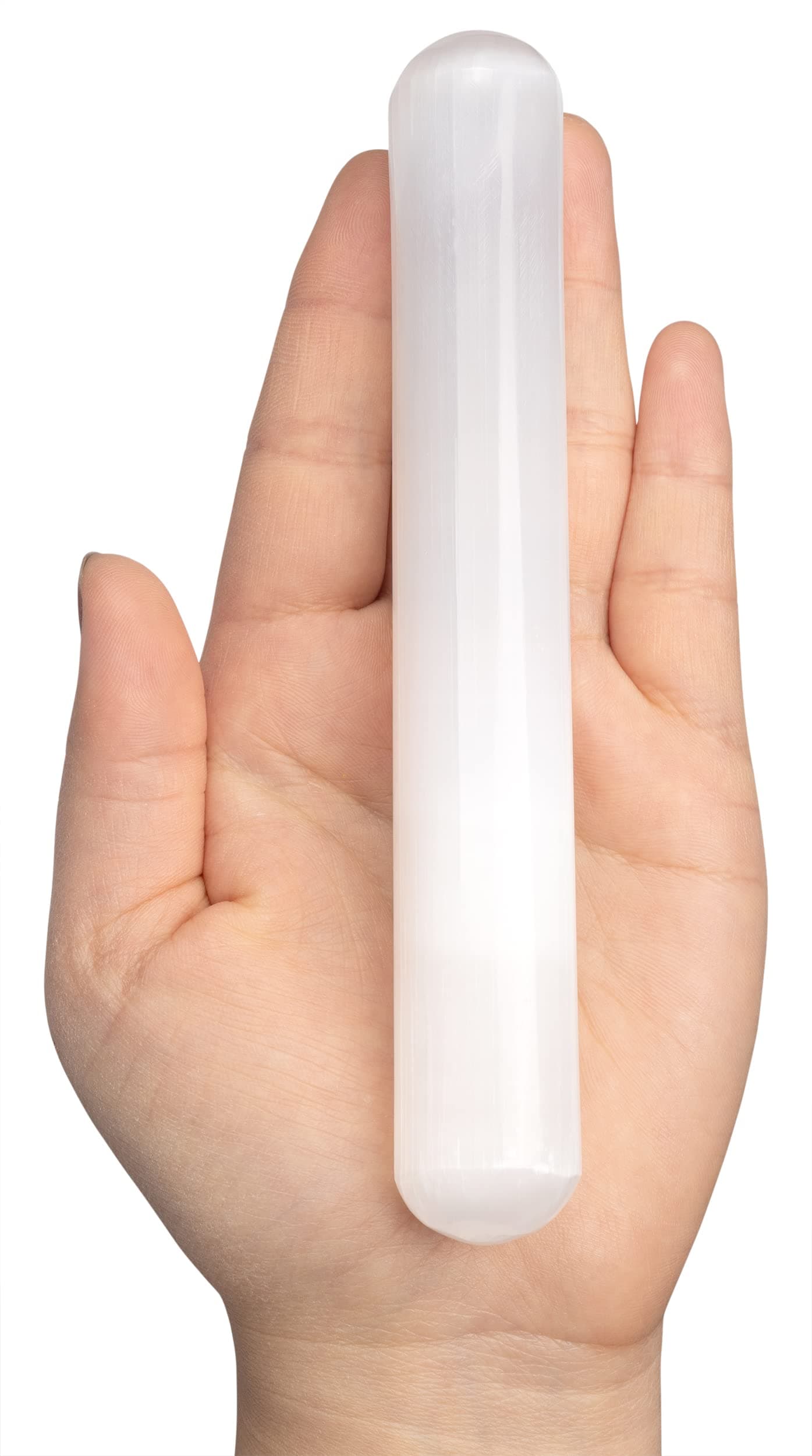 WISH WELL Selenite Crystal Wand 6 Selenite Wand Mined and Crafted in Morocco Ideal for Cleansing and Recharging Healing Stones Meditation Reiki Protection and Home Decor
