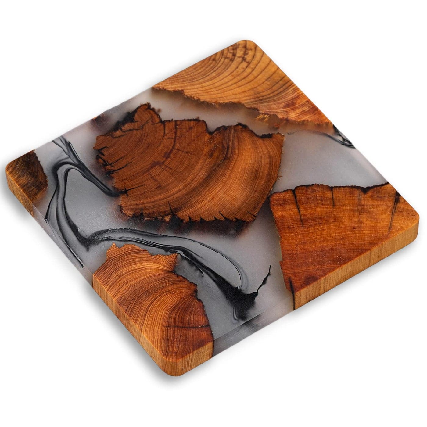 Avocrafts Wooden Coasters Set Epoxy Coasters Modern Coasters with Holder Cedar Wood Coaster 6 No Holder