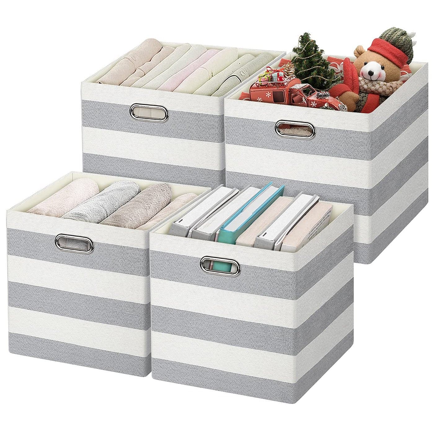 Posprica 3X Thicker Storage Bins Storage Cubes 1313 Fabric Storage Boxes Foldable Baskets Containers Drawers for NurseriesOfficesClosetsHome Dcor