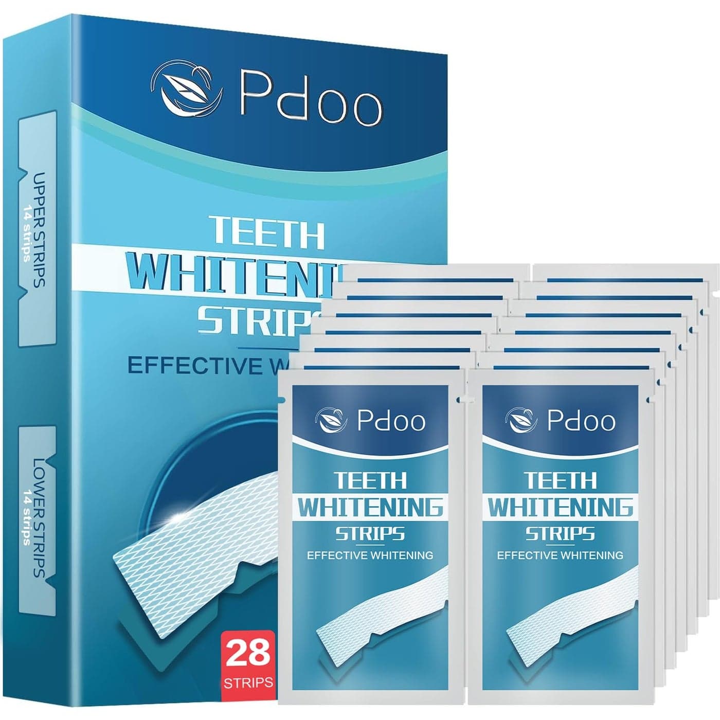 Teeth Whitening Strip 14 Treatments Whitening Strips for Sensitive People Fast Remove Smoking Coffee Wine Stains Teeth Brightening Kit Pack of 28 NonSlip Strips