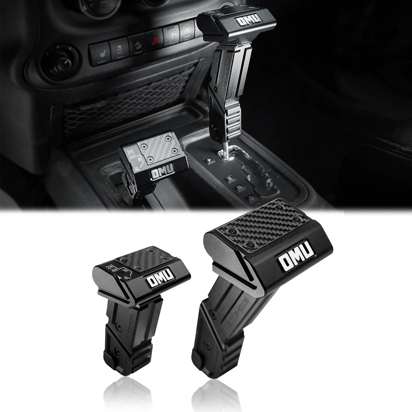 OMU Genesis Series Gear Lever Shift Knob Compatible with Jeep Wrangler 20112017 JK JKU Gear Shift Lever Handles