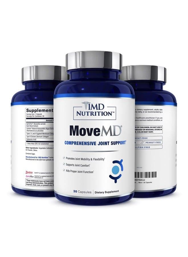Nutrition MoveMD - Health Supplement for Joint Discomfort & Support - Our Collagen Pills are Skillfully Formulated for Women & Men w/Hyaluronic Acid & Astaxanthin
