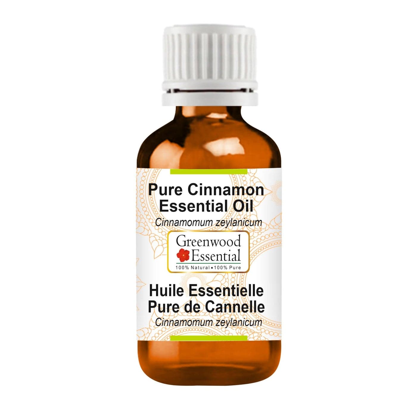 Greenwood Essential Cinnamon Essential Oil (Cinnamomum zeylanicum) Pure | Non-Sticky | Non-greasy | Lightweight | Men & Women | All Skin Types | Steam Distilled 10ml