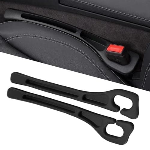 Tesdluy Car Seat Gap Filler Set of 2 Multifunctional Seat Side Gap Seam Filler Organizer with Phone Holder Universal Fit Fill The Gap Between Seat Console for Car SUV Truck