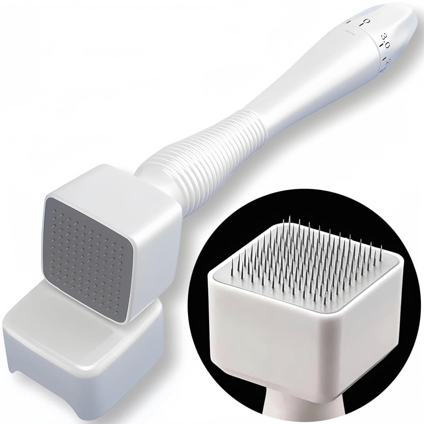 Derma Pen Stamp For men and Women Microneedle Pen for Body Hair Beard Growth Adjustable Titanium Microneedling Derma Stamp For Skin Care 05mm 3mm Titanium Derma Stamp