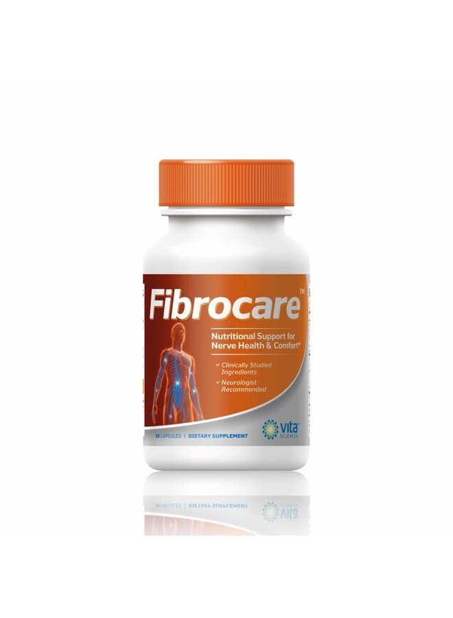 FibroCare Fibromyalgia Supplement for Fast Repair Nerve Health. Natural R-ALA Form 40x Strength with Vitamins and Antioxidants to Renew and Revitalize Feet, Hands, Legs, and Toes. 60 Ct.