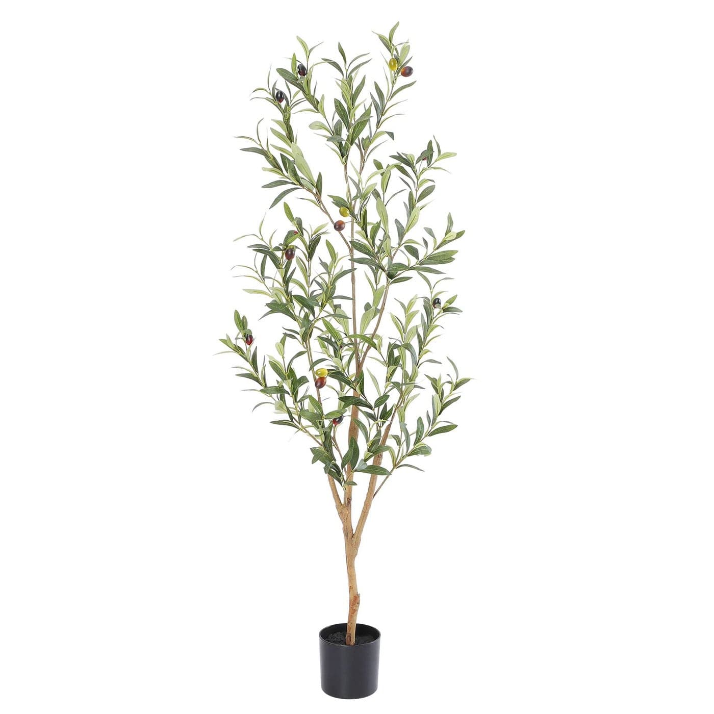 Bellacat Faux Olive Tree 4ftOlive Trees Artificial Indoor with Natural Wood Trunk and Realistic Leaves and Fruits 4 Feet48in Fake Olive Tree for Home House Office Dcor