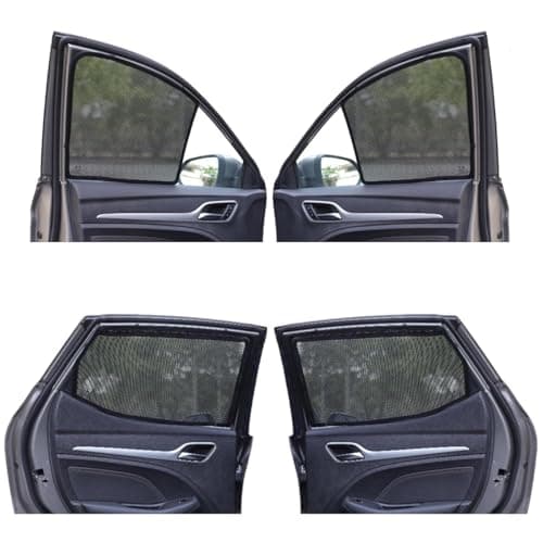 NEODRIFT 'NeoShade' Magnetic Car Sunshades for Hyundai Aura (Set of 4 - Front & Rear - Zipper Only on Rear Row)(UV Protection, Magnetic Grip, Privacy & Heat Control)