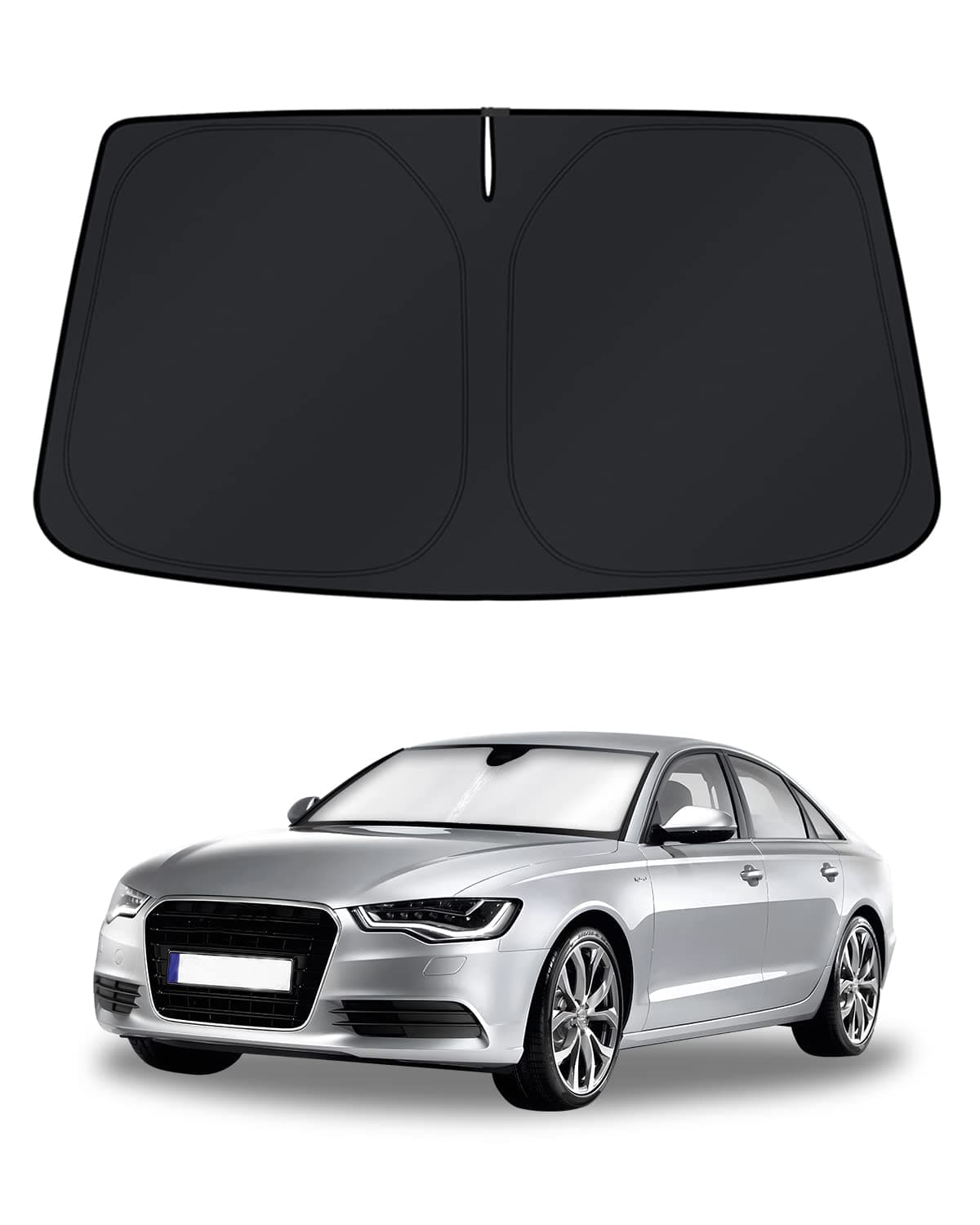 KUST Windshield Sun Shade for Audi A6 Accessories 2019-2024 2025 Window Shade Sun Visor Cover Foldable Blocks UV Rays Keep Your Car Cooler