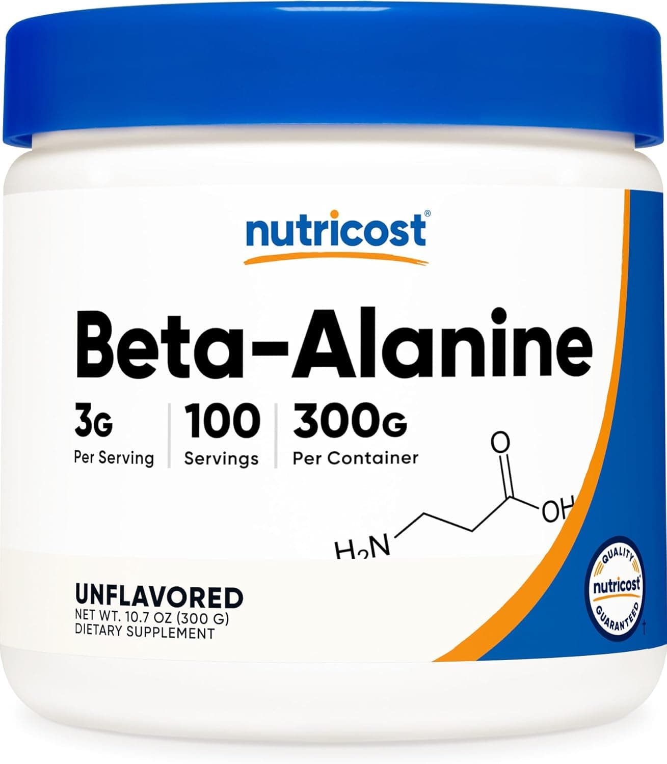 Nutricost Beta Alanine Powder 300 Grams 107oz 3 Grams Per Serving