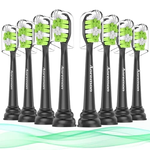 Aoremon Toothbrush Replacement Heads for Philips Sonicare W W2 W3 Electric Toothbrush Heads Compatible with Sonicare C1 4100 5100 5300 6100 G2 Snap-on Phillips Electric Tooth Brush Handle, Black