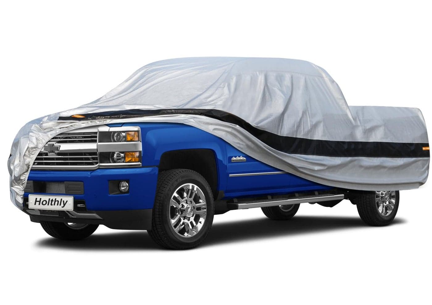 Holthly 10Layer Truck Cover Waterproof All Weather Pickup Truck Cover Rain Snow UV Dust Protection Length 242250 inches Universal Fit for Ford F150 Chevy Silverado Dodge Ram 1500