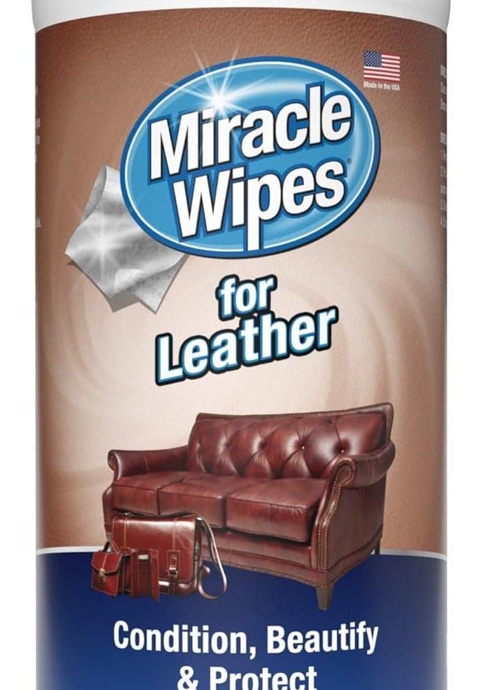 MiracleWipes for Leather Cleaning & Conditioning - 30 Count