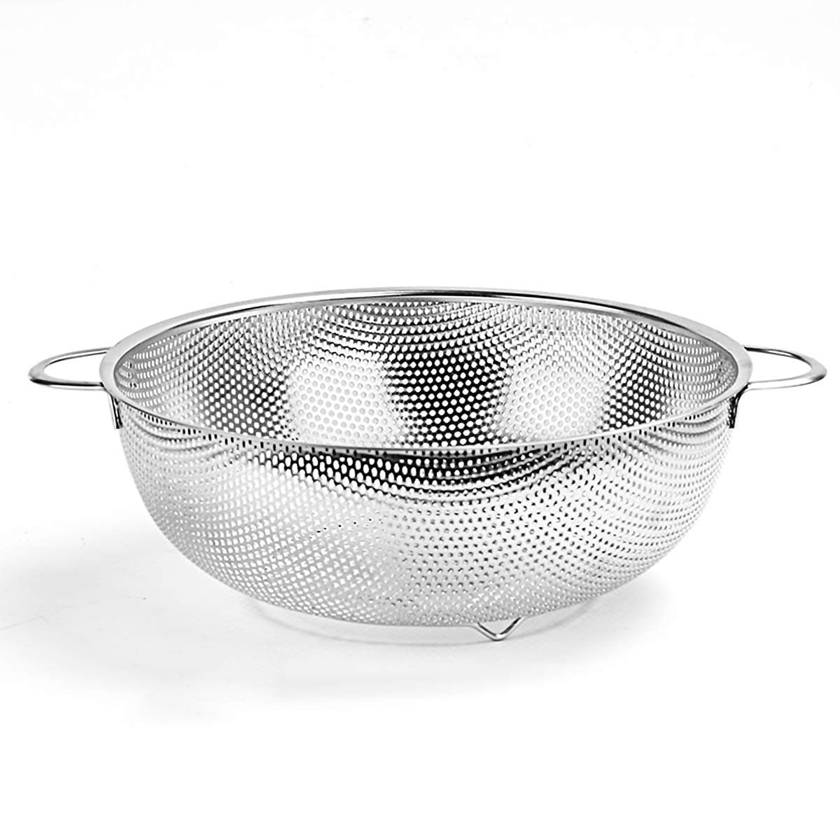 HaWare Colander Stainless Steel 5Quart Large Colanders with Handle Base Metal MicroPerforated Strainer for Kitchen PastaVegetableRiceFruitFood Dishwasher Safe28cm