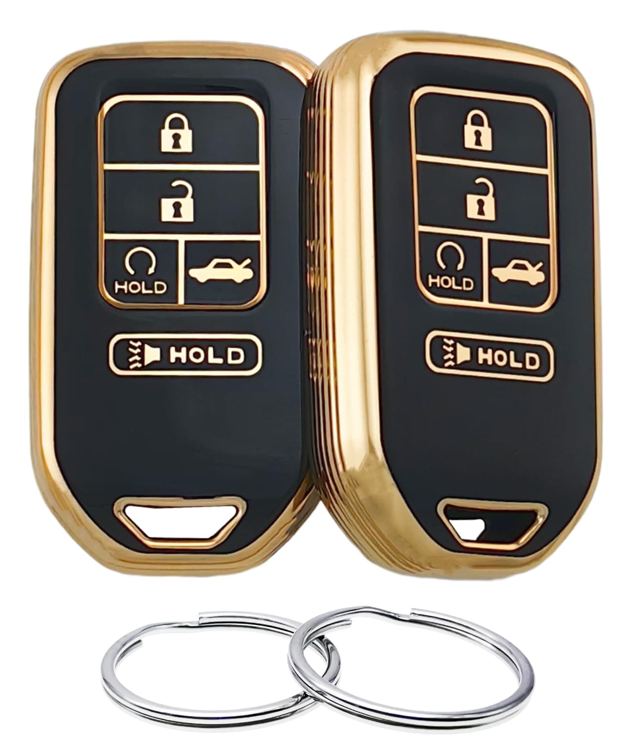 REPROTECTING TPU Key Fob Cover Compatible with Honda Accord CRV Civic Insight Passport Pilot 20152021 BlackBlack