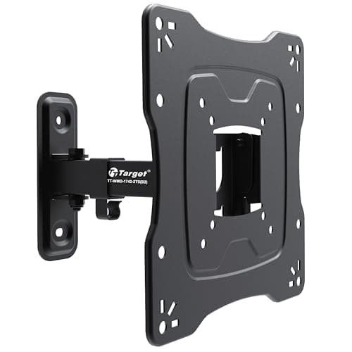 Target TT-WMD-1742-2TS(B2) TV Wall Mount Bracket for 17-42 Inch Screens, Premium Steel, Tilt +5/-15°, VESA 200x200mm, 25kg Capacity, Swivel 180°, Universal Mount for Home, Hospital, Office, Hotel