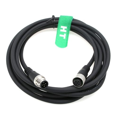HangTon M12 A Coded 5 Pin Male to Female Actuator Sensor Signal Cable for Industrial Controls Automation, Device Network DeviceNet, CANopen, IO Link, Profibus 2m