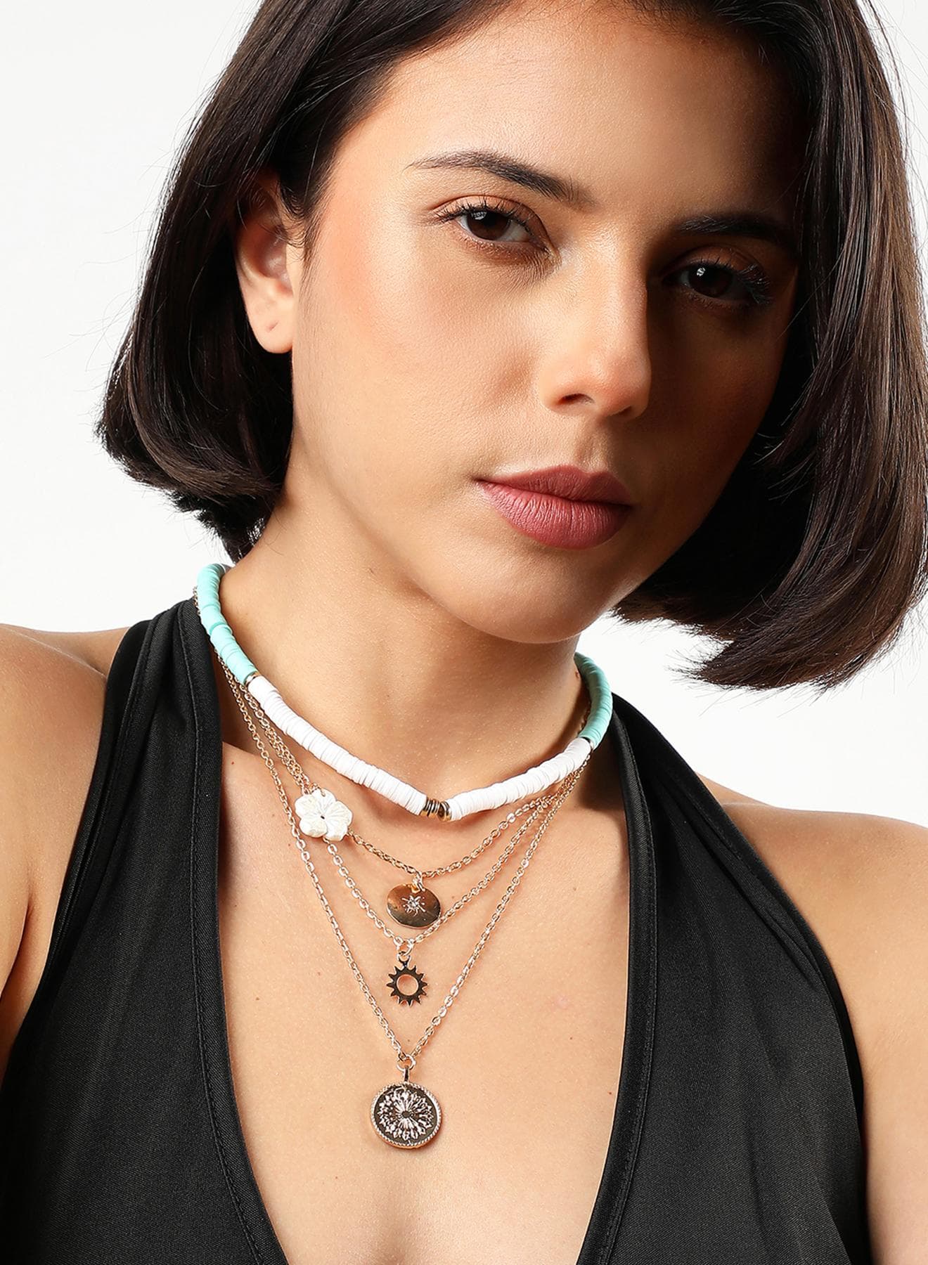 Casual Multi-Layer Artificial Necklace Jewellery