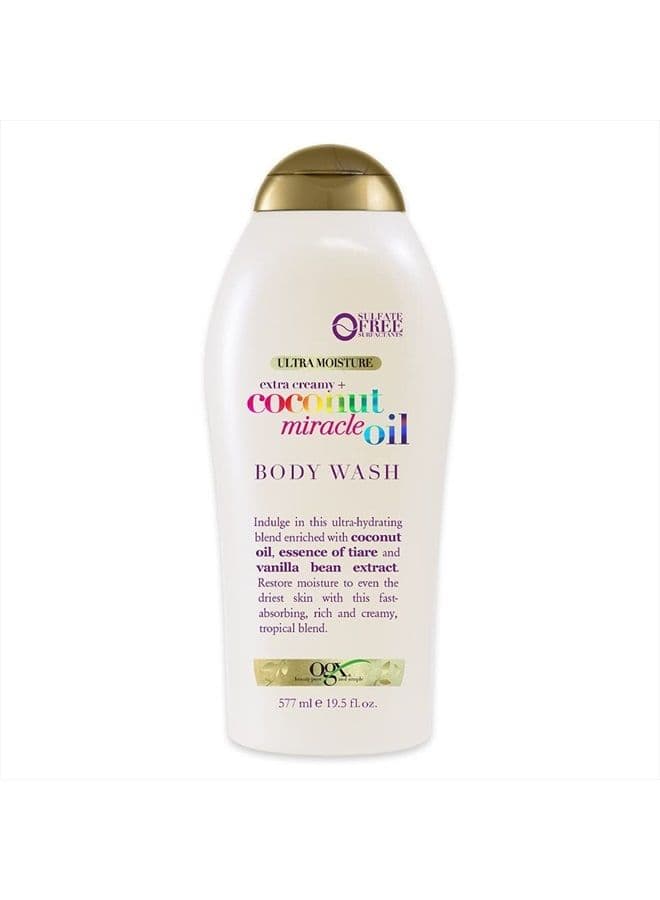 Extra Creamy + Coconut Miracle Oil Ultra Moisture Body Wash, 19.5 Fl Oz