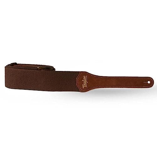 Taylor GS Mini Guitar Strap, Cotton 2"" (Chocolate Brown), Adjustable
