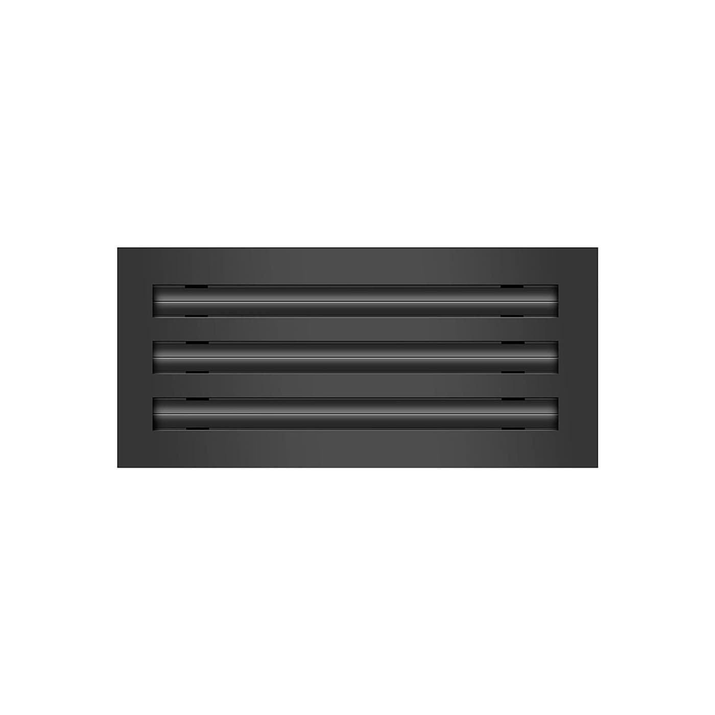 BUILDMART 12 Linear Slot Diffuser 3 Slot Triple Slot Black Decorative Air Vent Modern AC Vent Cover for Ceiling Walls Floors Texas Buildmart