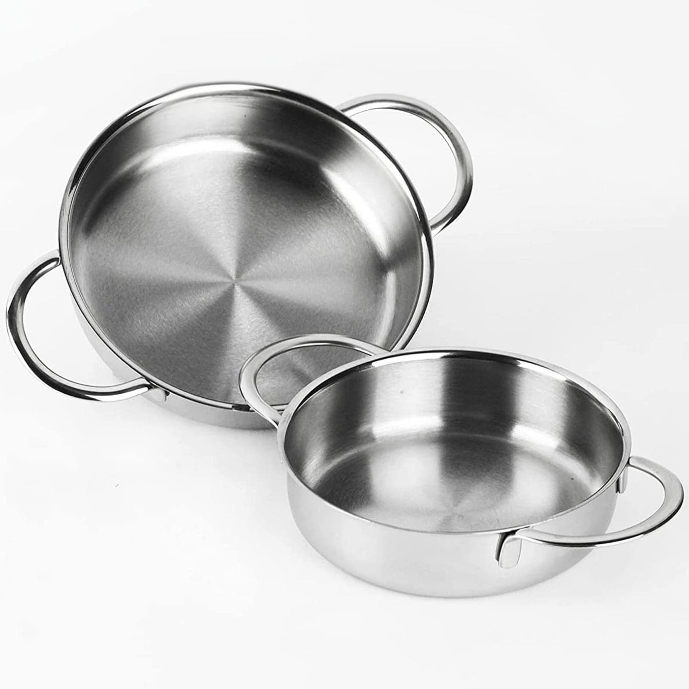 MAGEFESA Prisma 55 and 63 inches mini Deep saute made in 1810 stainless steel for all types of Stovetops INDUCTION easy cleaning dishwasher and oven safe up to 392F