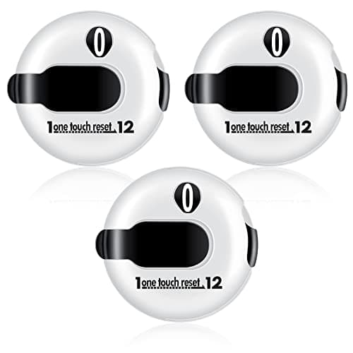 Frienda 3 Pieces Golf Score Counter Mini Golf Stroke Counter with One Touch Reset and Simple Attachment to Scorekeeper Glove in (White)