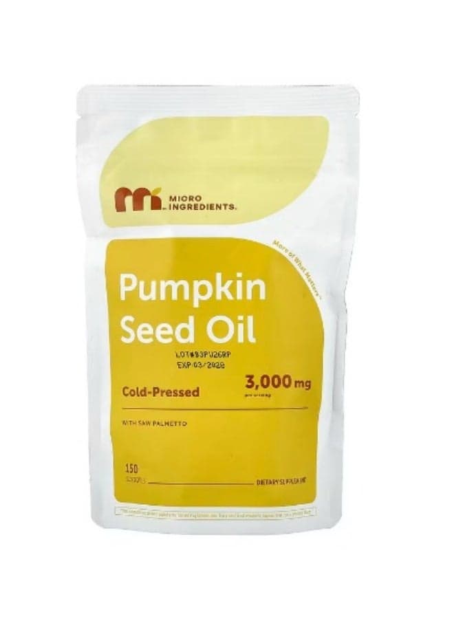 Micro Ingredients, Pumpkin Seed Oil With Saw Palmetto, 150 Capsules