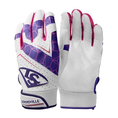 Louisville Slugger Youth Genuine 20 Batting Gloves Purple Small