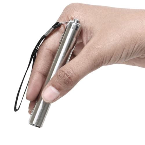DPCP LED Pen Torch for Doctors - Medical Examination Penlight with Pocket Clip, Durable, Bright, and Reliable Diagnostic Tool for Healthcare Professionals Medical Student and Clinic Uses Silver