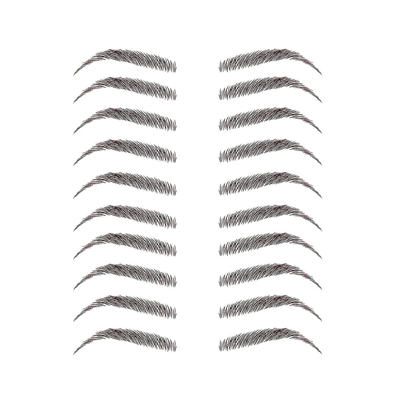 Neva Nude Instant Eyebrows 10 Pairs Dark BrownBlack Temporary Eyebrows Easy Application Long Lasting Waterproof Sexy Substitute