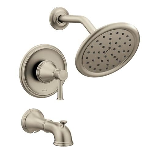 Moen Belfield PosiTemp Tub and Shower Trim Kit with EcoPerformance Showerhead Valve Required Brushed Nickel T2313EPBN