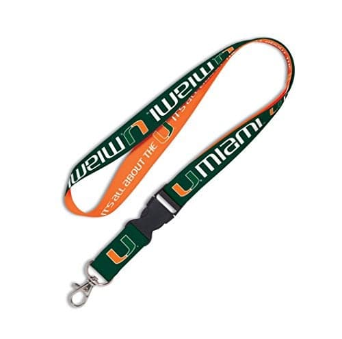Miami Hurricanes Official Logo Lanyard Keychain