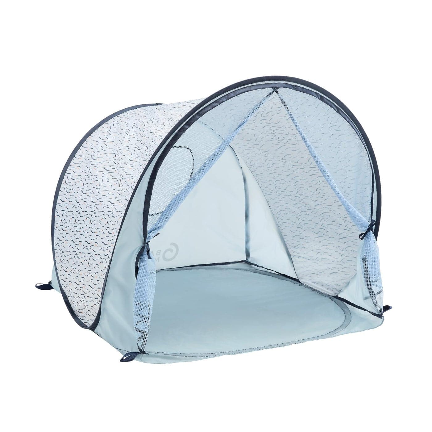 Babymoov AntiUV Baby Toddler Beach Tent UPF 50 Sun Protection with Pop Up System for Easy Use Transport Blue Waves Summer 2025 Edition