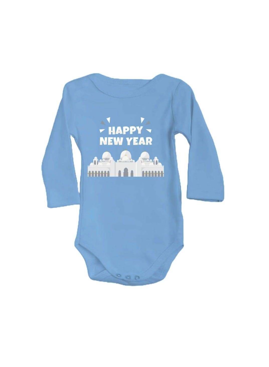 Abu Dhabi New Year's Soft Cotton Unisex Baby Onesie Bodysuit Long Sleeve-Perfect Outfit Celebration For New Year Parties-Gift For Newborns And Toddlers
